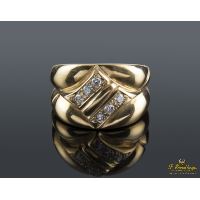 ANILLOS / SORTIJAS<BR>SORTIJA ANTIGUA ORO AMARILLO Y DIAMANT...