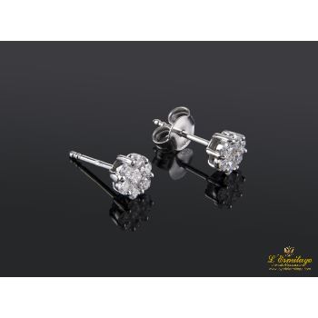 PENDIENTES<BR>PENDIENTES DORMILONAS ORO BLANCO Y DIA... · ref.: (ICX)
