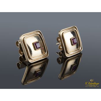 PENDIENTES<BR>PENDIENTES CUADRADOS REALIZADOS EN ORO... · ref.: NXI