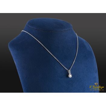 COLLARES<BR>GARGANTILLA SOLITARIO ORO BLANCO · ref.: RMX