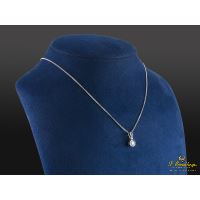 COLLARES<BR>GARGANTILLA SOLITARIO ORO BLANCO