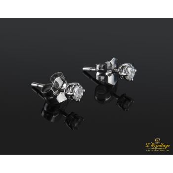 PENDIENTES<BR>PENDIENTES DORMILONAS ORO BLANCO Y DIA... · ref.: (INM)