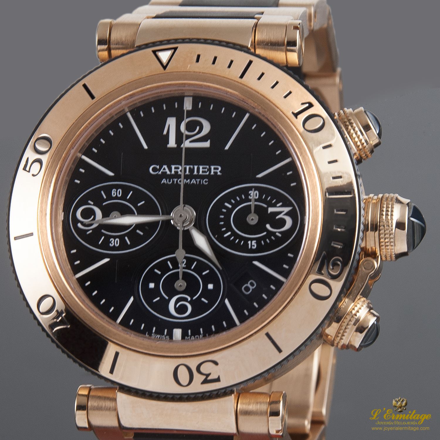 Reloj Cartier Pasha Seatimer Chrono Oro Rosa Automatico Caballero.  Automático. Oro Rosado. Reloj De Caballero/Unisex · Compra Venta de Relojes  de Lujo y Joyas · Joyería L'Ermitage