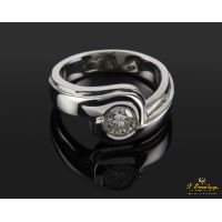 ANILLOS DE COMPROMISO<BR>SORTIJA SOLITARIO ORO BLANCO COLOR H, ...