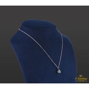 COLLARES<BR>GARGANTILLA SOLITARIO ORO BLANCO.  44C... · ref.: (IMX)