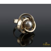 ANILLOS / SORTIJAS<BR>SORTIJA EN ORO AMARILLO CON PERLA