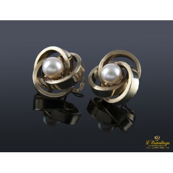 PENDIENTES<BR>PENDIENTES EN ORO AMARILLO CON CENTRO ... · ref.: ANN