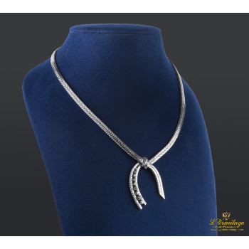 COLLARES<BR>GARGANTILLA ANTIGUA ORO BLANCO ESMERAL... · ref.: (NCXM)