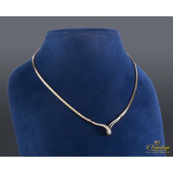 COLLARES<BR>COLLAR EN ORO AMARILLO CON BRILLANTES · ref.: CAM