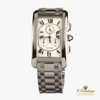 CARTIER<BR>TANK AMERICAINE ORO BLANCO CHRONOREFLE...