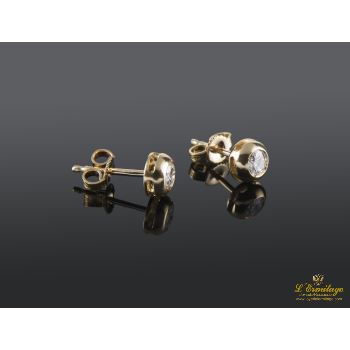 PENDIENTES<BR>PENDIENTES DORMILONAS ORO AMARILLO Y D... · ref.: (ROI)