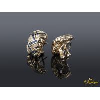 Pendientes oro amarillo zafiros y diamantes