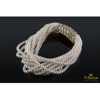 Pulsera cartier trenzada perlas y diamantes