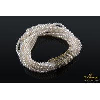 Pulsera cartier trenzada perlas y diamantes