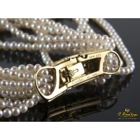 Pulsera cartier trenzada perlas y diamantes