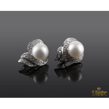 PENDIENTES<BR>PENDIENTES ORO BLANCO PERLA AUSTRALIAN... · ref.: (NMXM)