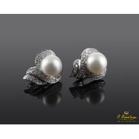 PENDIENTES<BR>PENDIENTES ORO BLANCO PERLA AUSTRALIAN...