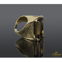 ANILLOS / SORTIJAS<BR>SORTIJA EN ORO MARILLO CON CUARZO AHUM...