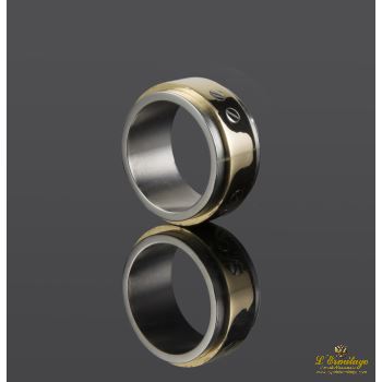 ANILLOS / SORTIJAS<BR>ANILLO LOVE ACERO Y ORO XL · ref.: EW2896