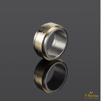 Anillo love acero y oro xl 