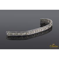 Pulsera art déco antigua oro blanco zafiros y diamantes