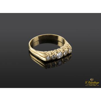ANILLOS / SORTIJAS<BR>SORTIJA ORO AMARILLO Y DIAMANTES CINQU... · ref.: (AMX)
