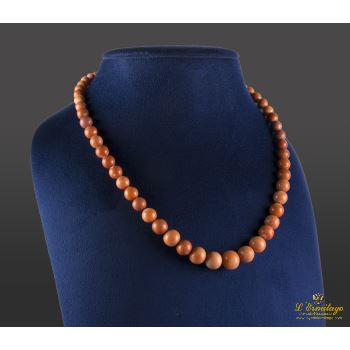 COLLARES<BR>COLLAR CON BOLAS DE CORAL CON CIERRE E... · ref.: NIM