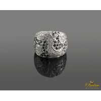 ANILLOS / SORTIJAS<BR>SORTIJA ORO BLANCO DIAMANTES Y ZAFIROS