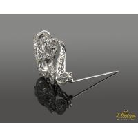 Broche-alfiler oro blanco y diamantes