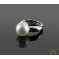 ANILLOS / SORTIJAS<BR>SORTIJA EN ORO BLANCO CON PERLA AUSTRA...