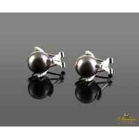 PENDIENTES<BR>PENDIENTES EN ORO BLANCO CON PERLAS TA...