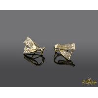 PENDIENTES<BR>PENDIENTES EN ORO AMARILLO CON BRILLAN...