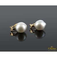 PENDIENTES<BR>PENDIENTES EN ORO AMARILLO CON PERLAS ...