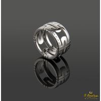 Anillo parentesi oro blanco 18 qt. Talla nº:12