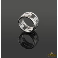 Anillo parentesi oro blanco 18 qt. Talla nº:12