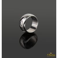 Anillo monologo oro blanco. Talla nº: 15