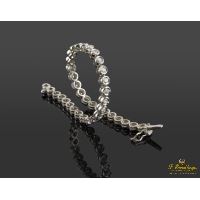 Pulsera riviere oro blanco chatones