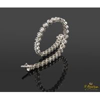 Pulsera riviere oro blanco chatones