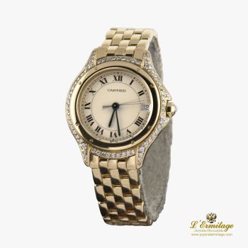 CARTIER<BR>COUGAR ORO AMARILLO Y DIAMANTES CUARZO... · ref.: 001693