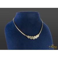 COLLARES<BR>GARGANTILLA ORO AMARILLO DIAMANTES Y E...