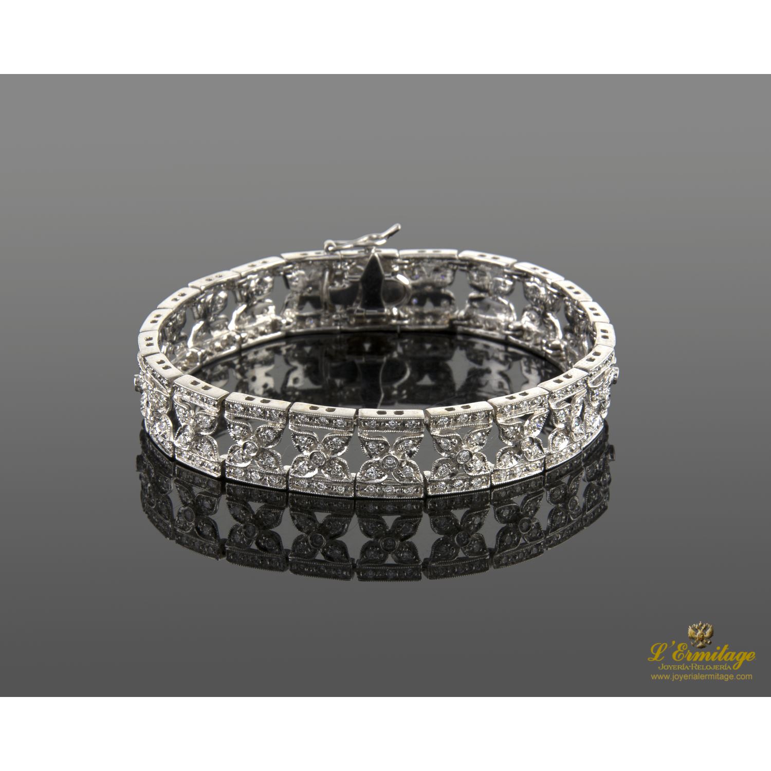 Pulsera Oro Blanco Y Diamantes en oro blanco · Compra Venta de Relojes de Lujo Joyas · Joyería L'Ermitage