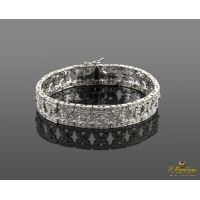 PULSERAS<BR>PULSERA ORO BLANCO Y DIAMANTES VINTAGE