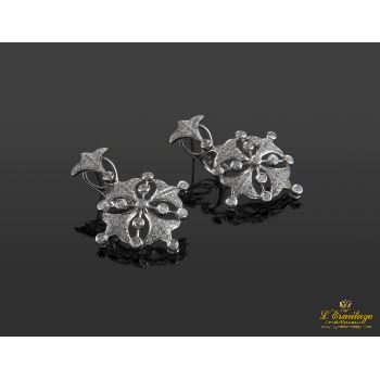 PENDIENTES<BR>PENDIENTES EN ORO BLANCO CON BRILLANTE... · ref.: AOM