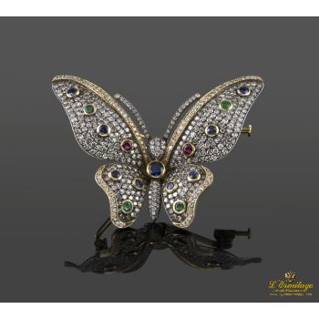 BROCHES / ALFILERES<BR>BROCHE-ALFILER MARIPOSA EN ORO AMARILL... · ref.: (RXRI)