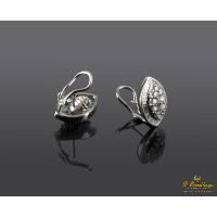 Pendientes oro blanco y diamantes