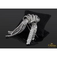 Broche-alfiler lazo oro blanco y diamantes