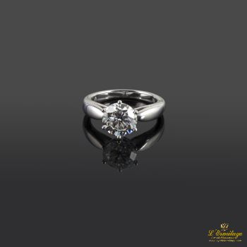 ANILLOS DE COMPROMISO<BR>SOLITARIO ORO BLANCO CON DIAMANTE COLO... · ref.: PRESENTA CERTIFICADO...