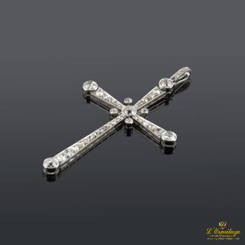 CRUCES<BR> CRUZ ORO BLANCO Y DIAMANTES. · ref.: (NAMX)