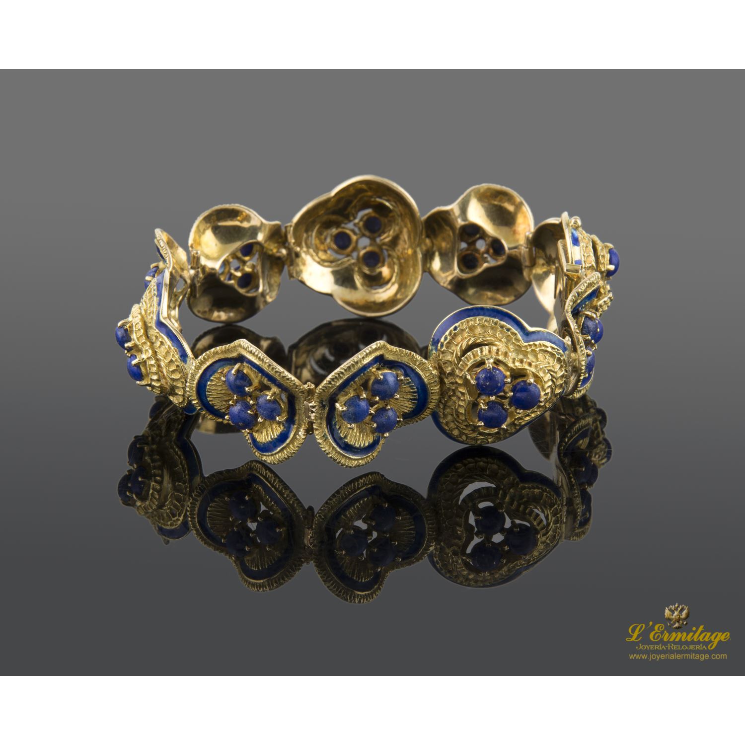 Post impresionismo Nube Cuervo Pulsera Antigua Articulada Oro Amarillo Lapislázuli en oro amarillo · Compra Venta de Relojes de Lujo y Joyas · Joyería L'Ermitage Post impresionismo Nube Cuervo Pulsera Antigua Articulada Oro Amarillo Lapislázuli en oro amarillo · Compra Venta de Relojes de Lujo y Joyas · Joyería L'Ermitage