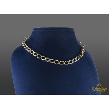 COLLARES<BR>CADENA ORO BLANCO ORO AMARILLO Y DIAMA... · ref.: (SRL)